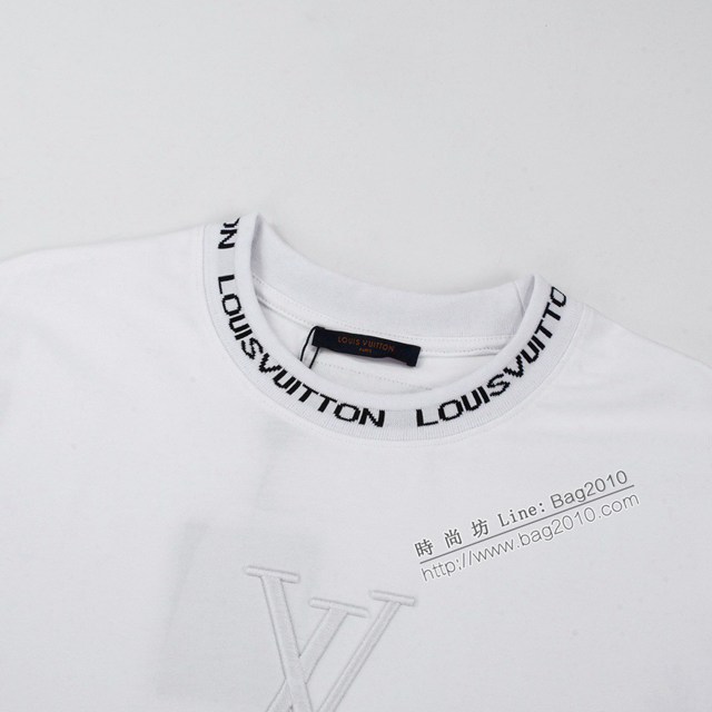 Louisvuitton路易威登Lv專門店2023SS新款刺繡提花螺紋T恤 男女同款 tzy2926